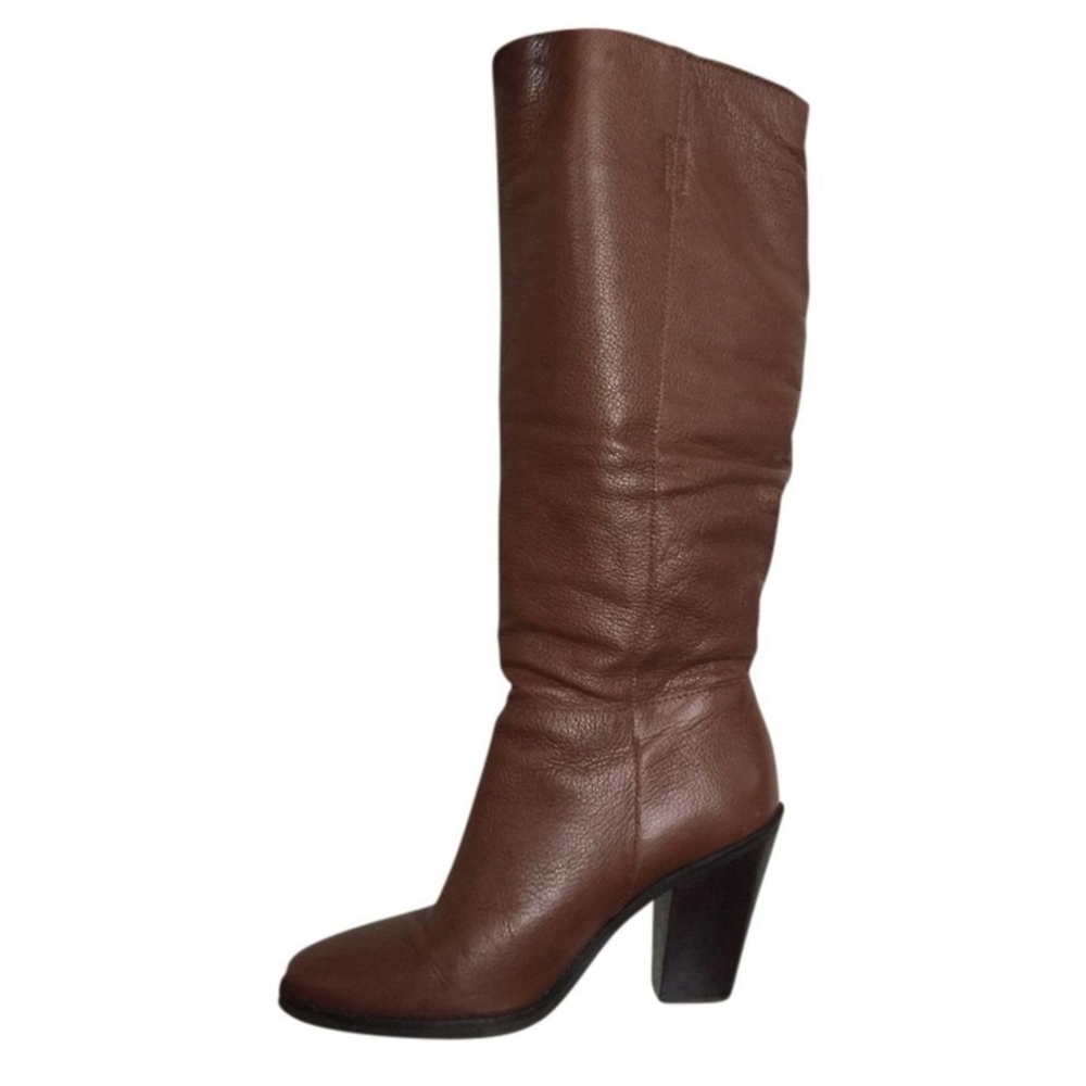 Matisse Raquel Brown Leather Tall Heeled Boots